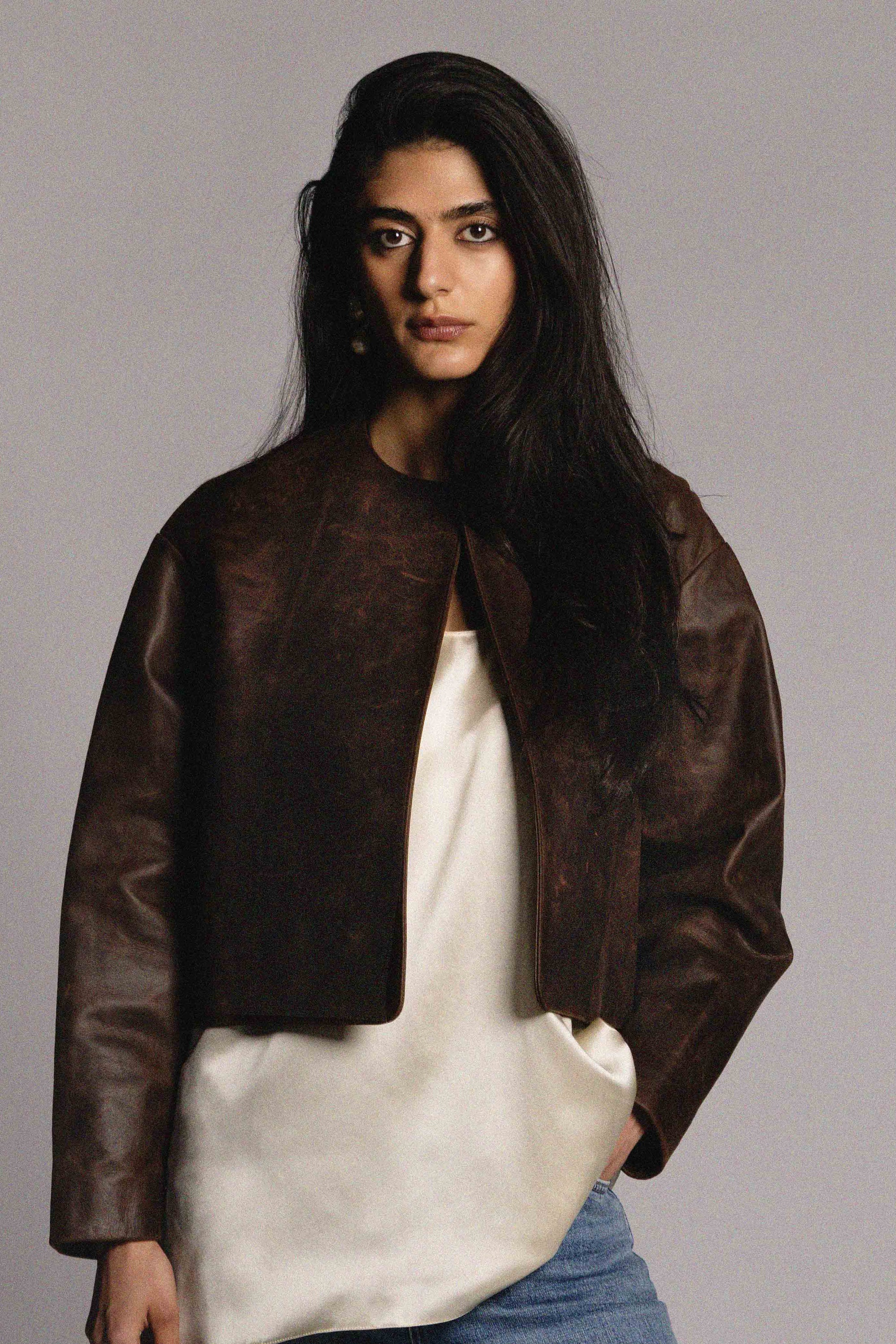 Nora Jacket | Brown Cowhide