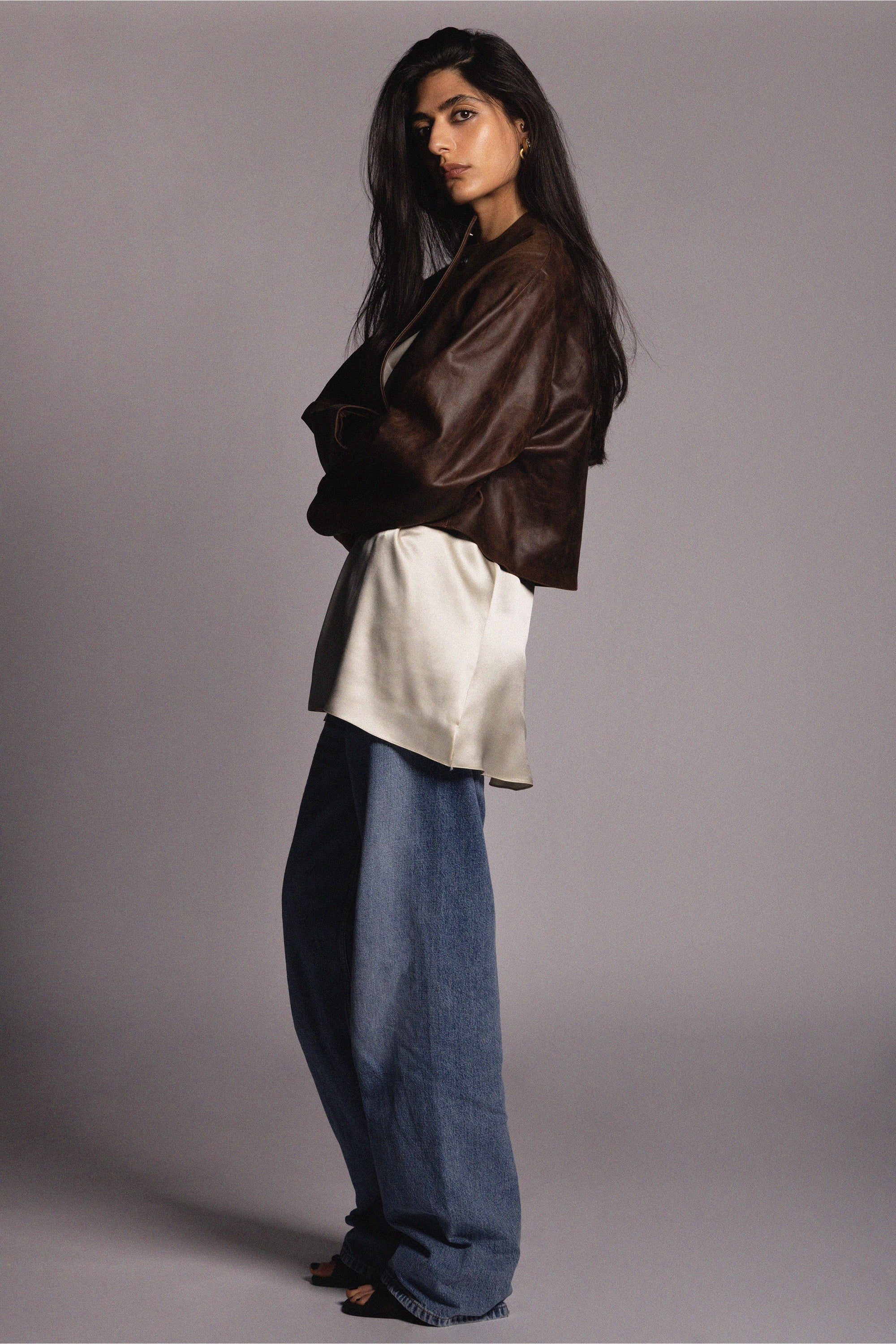 Nora Jacket | Brown Cowhide