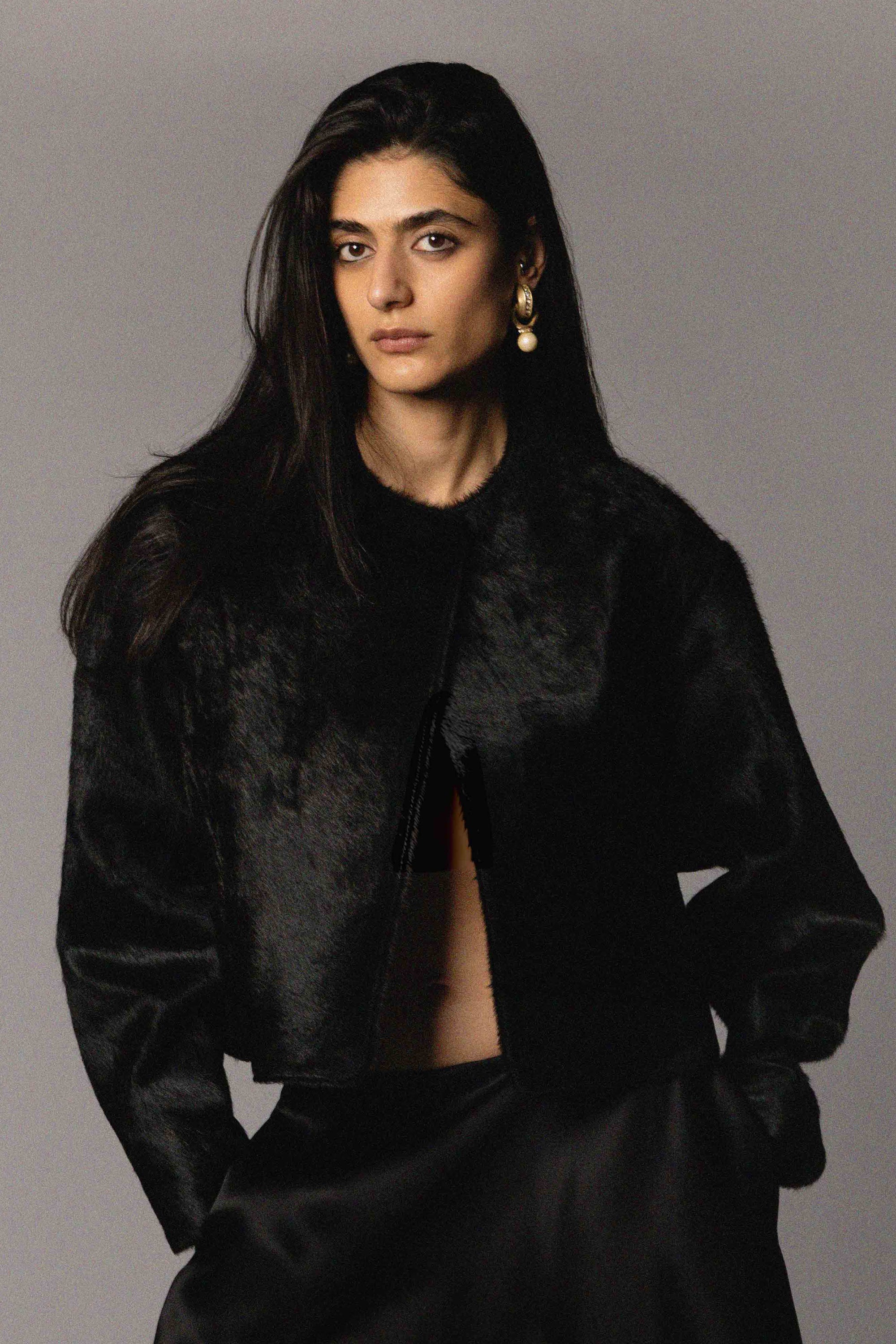 Nora Jacket | Black Ponyhair