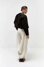 Ponyhair Cropped Jacket in Black