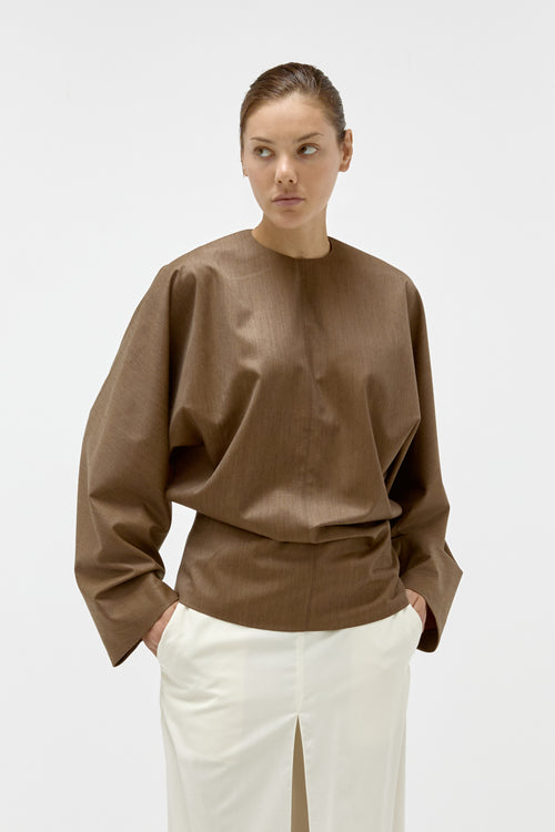 Batwing Top in Tobacco