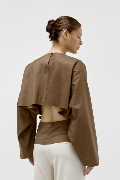 Batwing Top in Tobacco