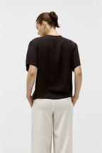 Wool & Silk Top in Black