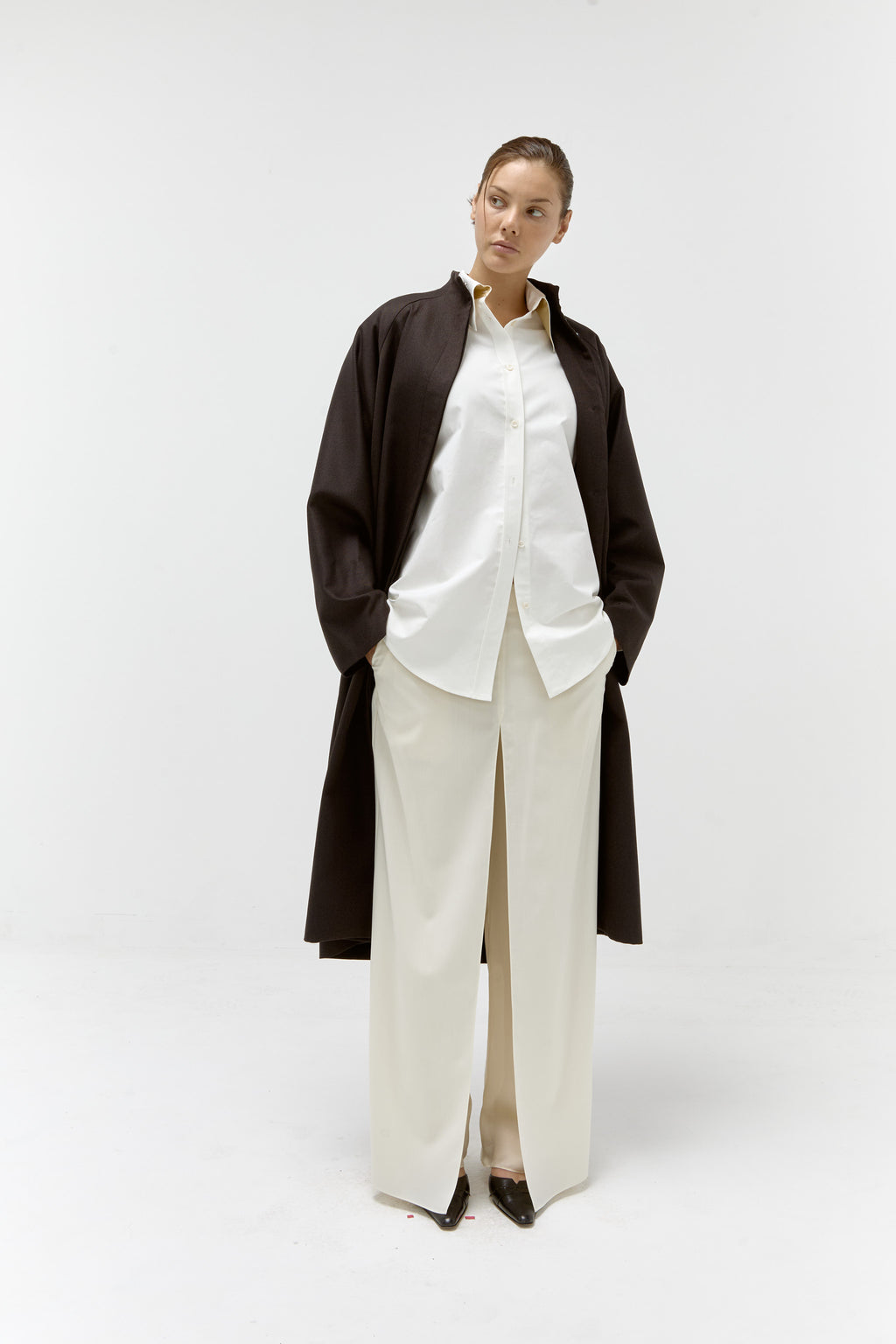 Raglan Coat in Bitter Chocolate