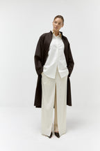 Raglan Coat in Bitter Chocolate
