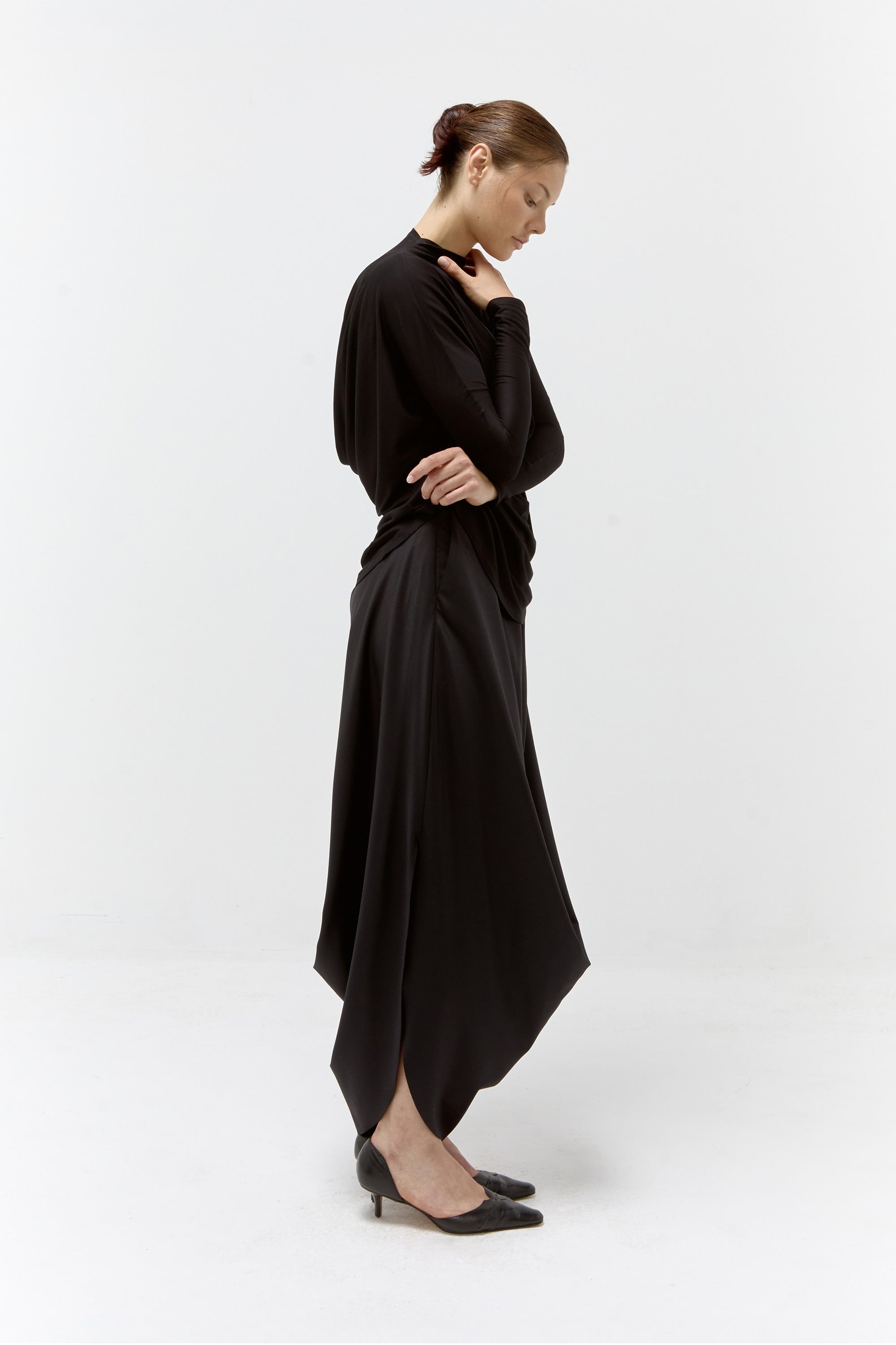 Draped Pant in Black