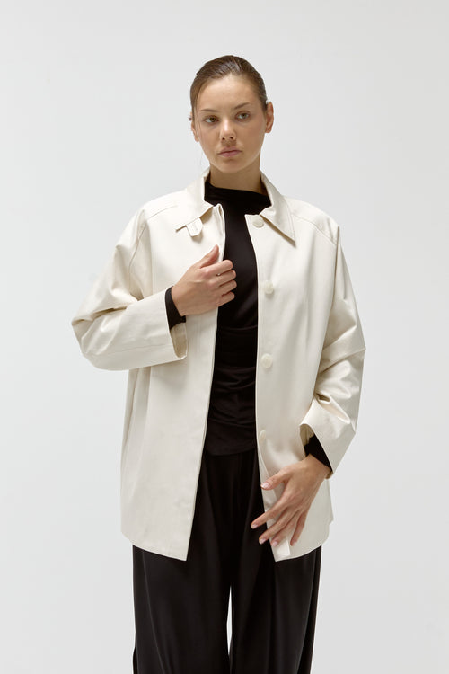 Cotton Evening Jacket in Vanilla