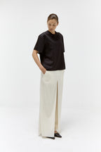 Wool & Silk Top in Black